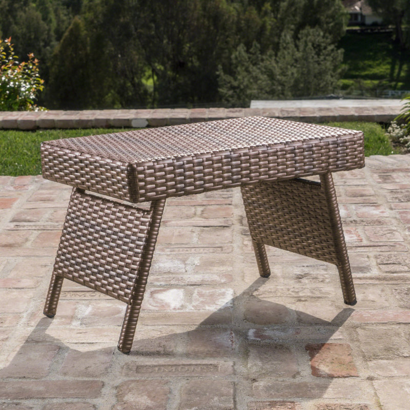 Table d'appoint d'extérieur pour patio, Kaki