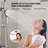 Wall Mount Pressure-Balanced Shower System, 10" Rainfall Shower Head with Slider Bar Handheld Spray-108999558