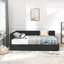 Lit de jour rembourré avec rangement Mid-Century