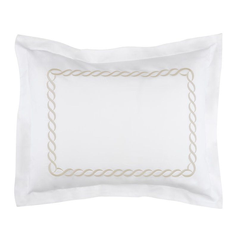 Lisbeth Classic Cotton Blend Sham, Standard/Twin, Taupe