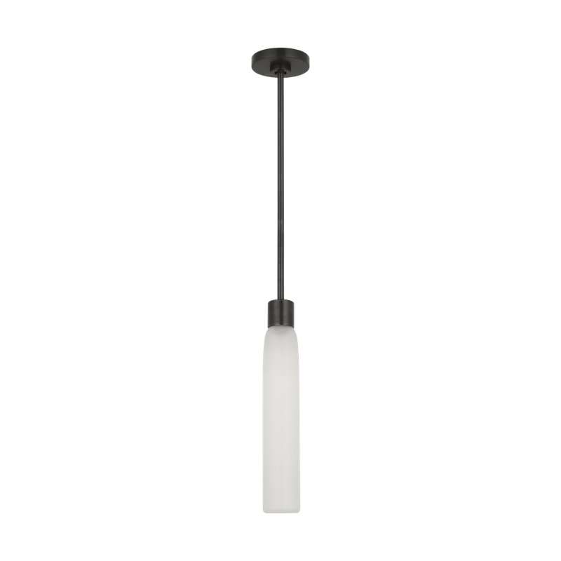 Kelly Wearstler Volver 1-light Small Pendant in Hand Rubbed Antique Brass, 22" H x 2.5" W, Bronze