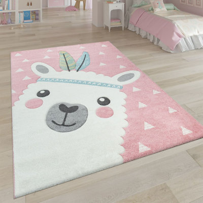 Semple Flatweave Pink Rug