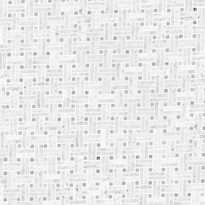 Carreau de mosaïque en marbre poli Carrara