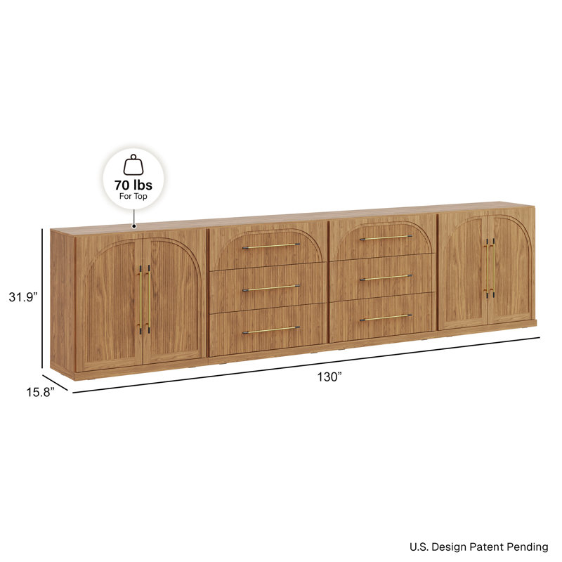 Ensemble de buffet modulaire 4 pièces - 1C2B - Chameau, Chameau