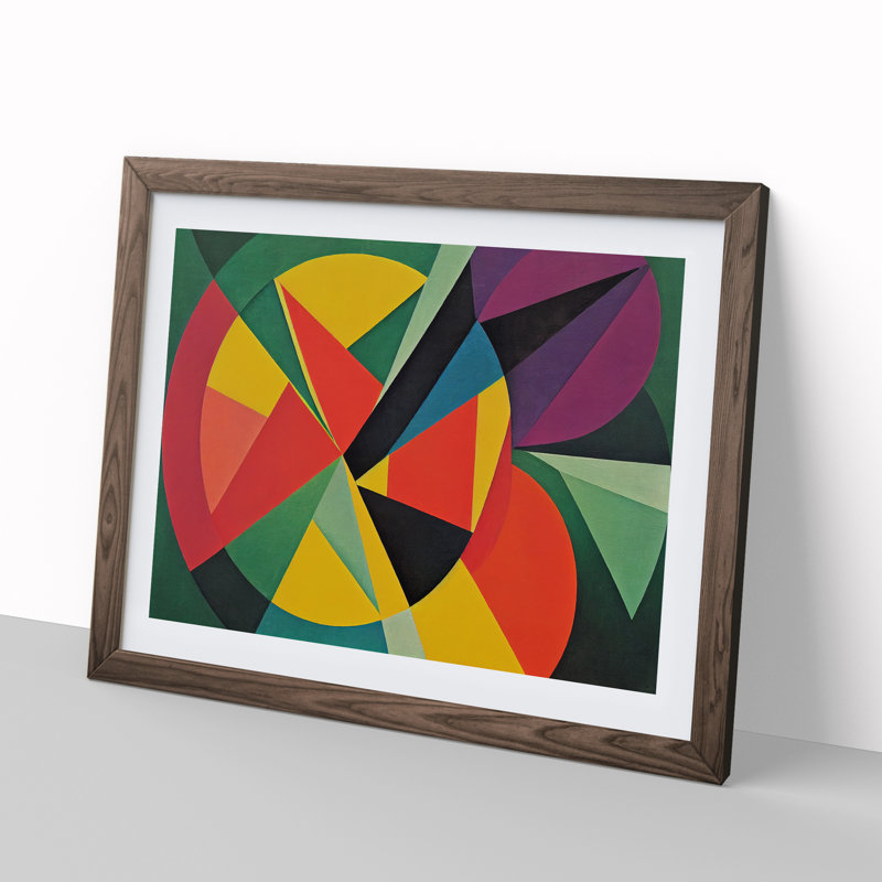 Welcoming Abstract Art - Framed Print, 34cm H x 46cm W x 2cm D, Walnut Framed