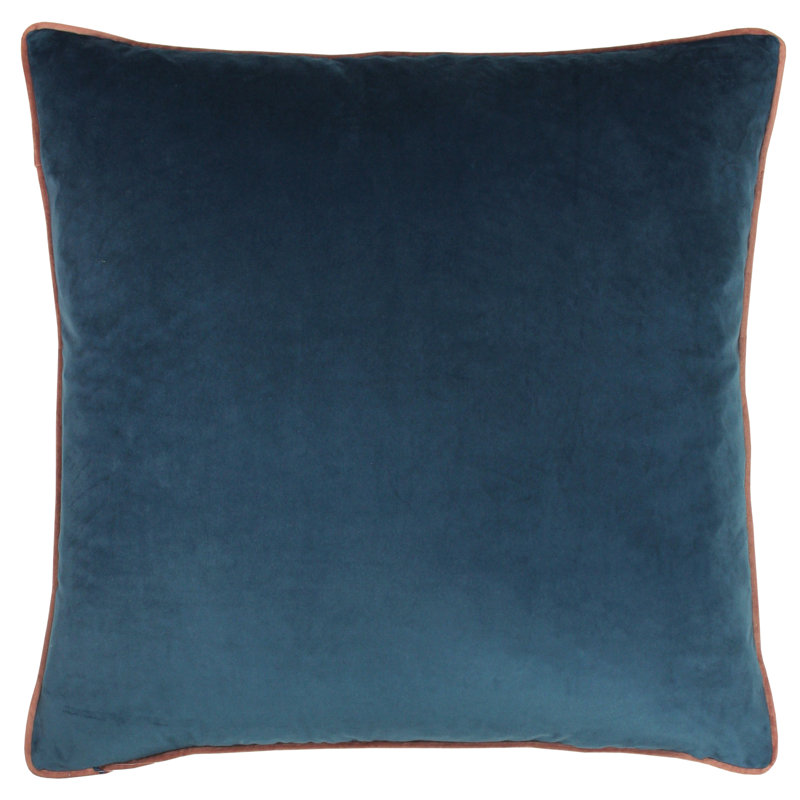 Meridian;Meridian Square Scatter Cushion, Petrol/Blush