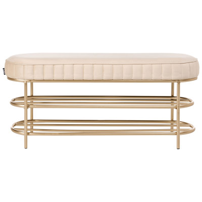100% Polyester Upholstered Storage Bench