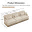 Canapés profonds à assise profonde, canapé en pompon moderne 100,3 pouces Chenille