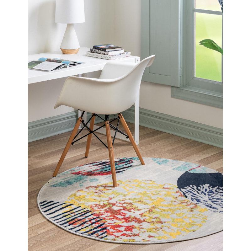 Signild Indoor Rug, Round 7'