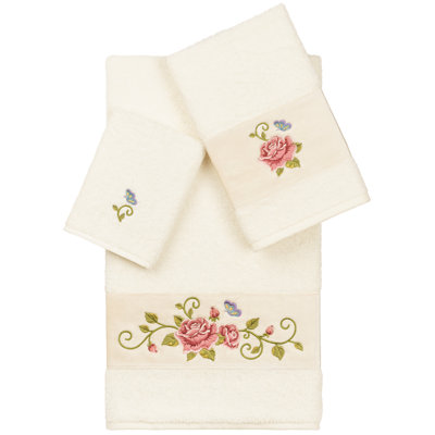 Ensemble de serviettes en coton turc 3 pièces Rebecca