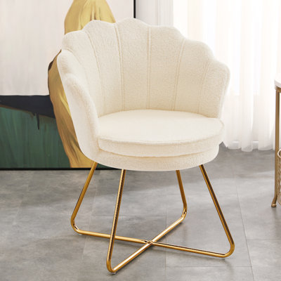 Focht Upholstered Papasan Chair with Gold Metal Legs