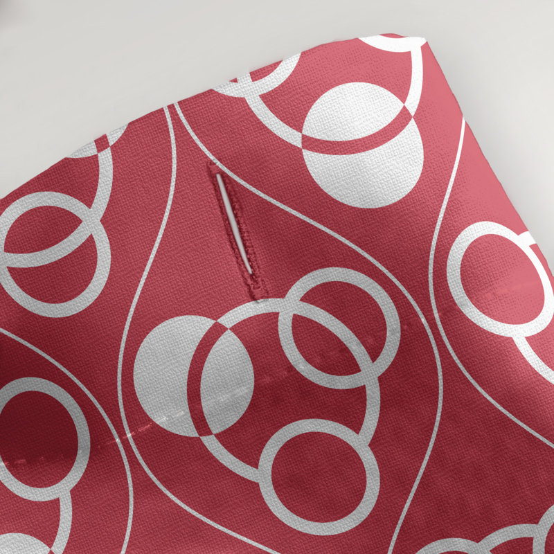Rideau de douche simple cercles et vagues classic, Jaune