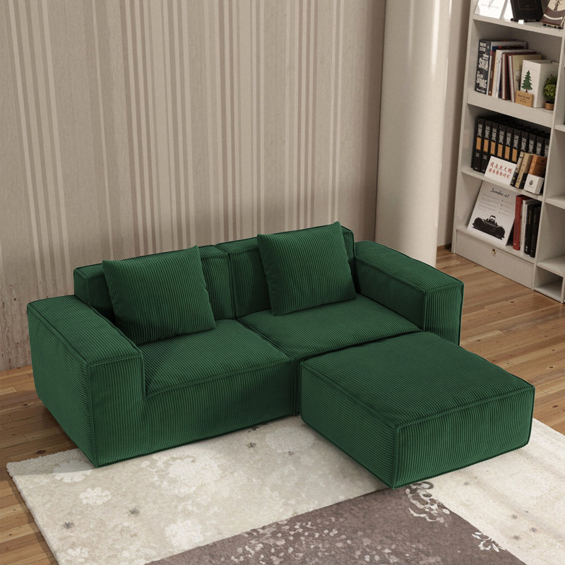 Modular Sofa Can Be Converted Into An Oversized Sofa Bed Free Conversion Sofa Set, Green