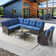 Schutt Wicker 8 - Person Modular Patio Conversation Sets with Cushions
