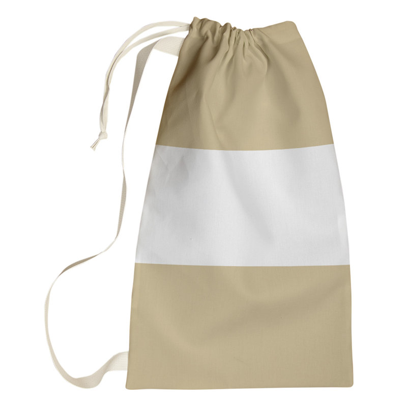 Nashville Fabric Laundry Bag with Handles, Medium (36" H x 28" W x 1.5" D), Nashville Gold/White/Gold