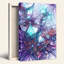Mauve et bleu sarcelle, art fractal abstrait, art numérique sur toile-133558332