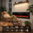 72" Electric Fireplace with 12 Color Flame - Recessed/Wall Mount, Remote Control-1293810301