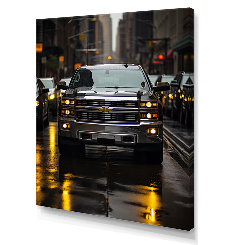 Hattem Pickup Truck Transport Chronicles II sur impression sur toile, H 20 po x l 12 po x P 1 po, Toile tendue