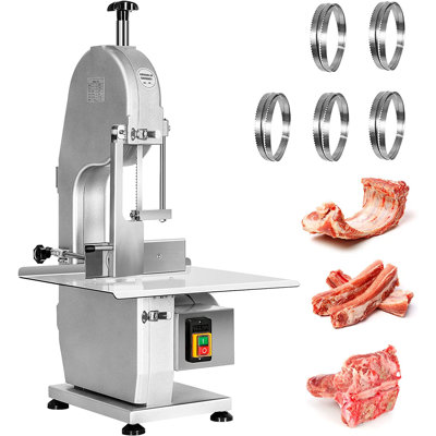 1500W Electric Meat and Bone Slicer – 992 lbs./H Capacity with 6 Blades & Adjustable Thickness