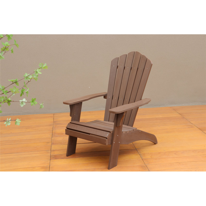 Chaise Adirondack avec porte-gobelet, Brun