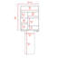 Bureau rectangulaire gris clair pliable-119673724-119673727