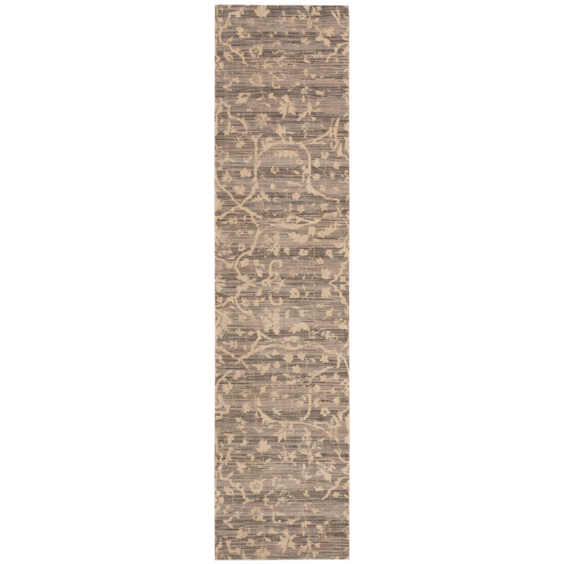 Tapis taupe / sable / noir Garnica, Tapis de couloir : 2 pi 5 po x 10 pi