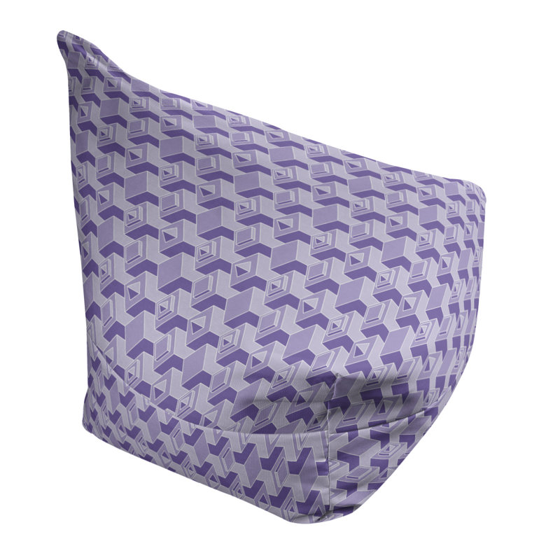 Bean Bag Cover, 27" H x 30" W x 25" D, Poly-fill Insert, Purple