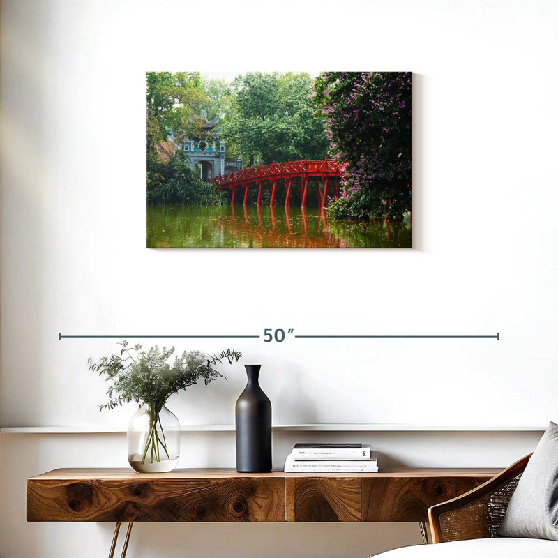 Lilie Hanoi Huc Bridge, 20" H x 30" W