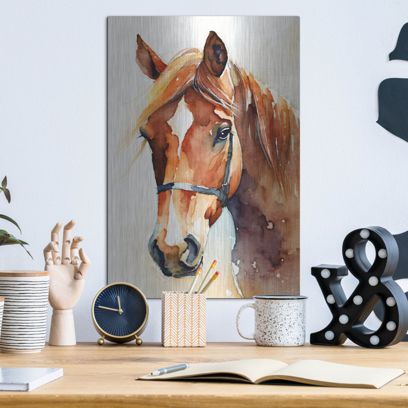 «Horse 2» par Petals Prints Design, H 16 po x l 12 po