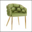 Ensemble de 2 fauteuils d'appoint faits à la main de luxe avec pieds dorés, fauteuil en velours moderne pour le salon et la chambre à coucher, vert