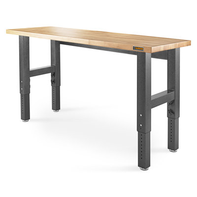 Adjustable Height Hardwood Workbench