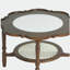 Table basse à 2 niveaux avec rotin
