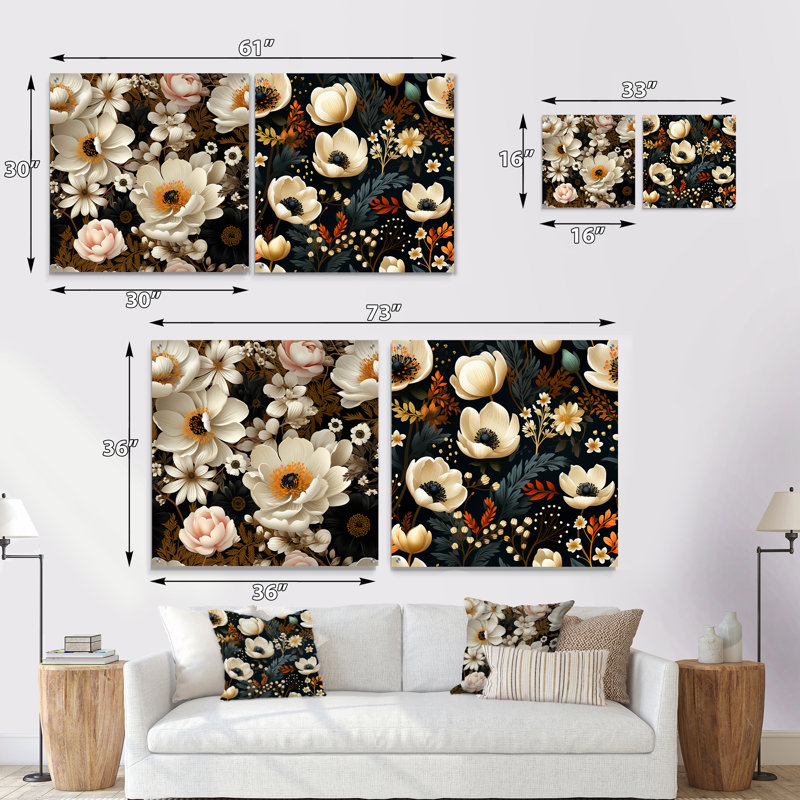 Savoy - ensemble de 2 art mural en verre acrylique, H 16 po x l 33 po