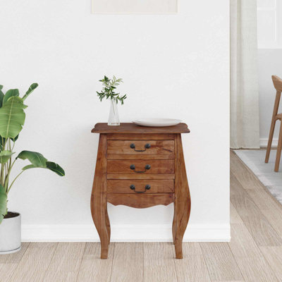 Solid Wood Abstract Accent Chest