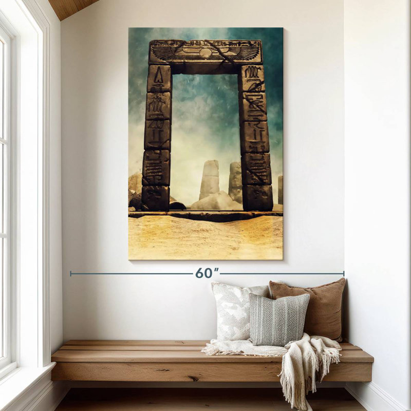 Lilie Ancient Egyptian Stone Arch, 51" H x 34" W