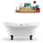 60" Streamline Clawfoot Soaking Acrylic Bathtub-76223409-76223414