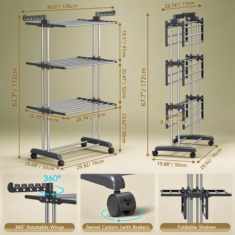 76 cm Clothes Rack