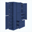 Grand garde-manger de style campagnard de 73,6 po, armoire de rangement autoportante bleue avec 7 tablettes, 2 tiroirs, 3 plateaux coulissants et armoires latérales pour la cuisine, la salle à manger-600372315