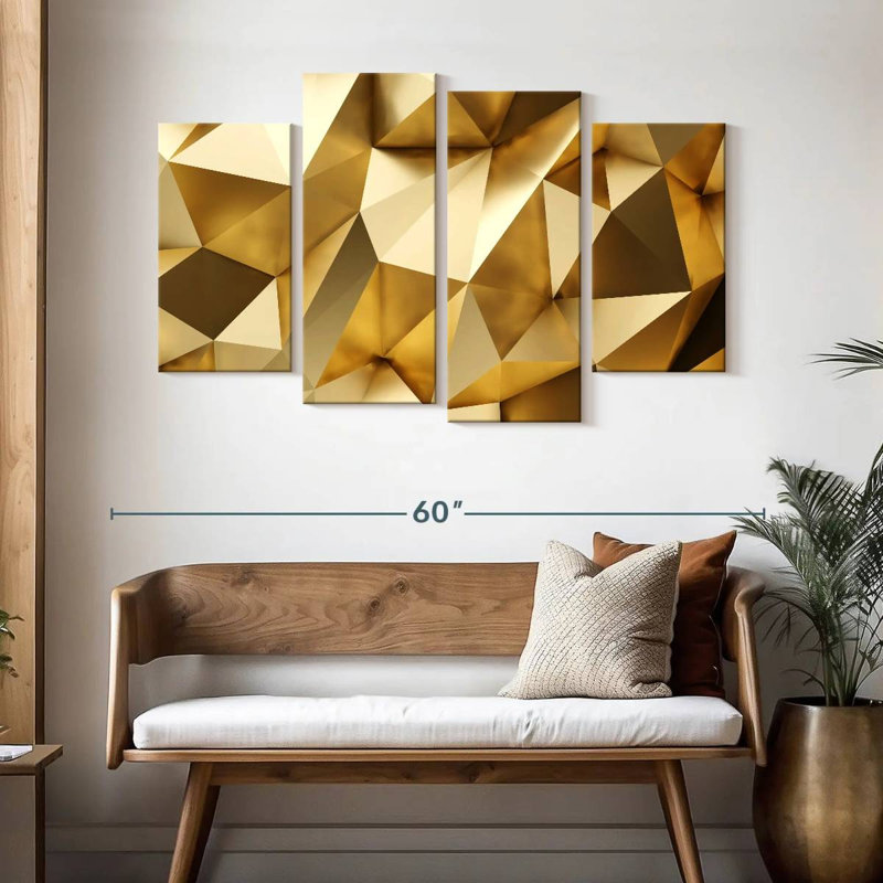 Reproduction d'art sur toile Golden Golden, H 32 po x l 52 po x P 1,25 po
