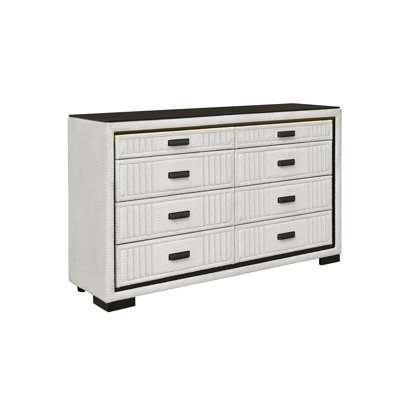 Commode blanche et noire Isaiah