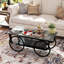 Table basse de style moderne Table basse rectangulaire Table de bout Table d'appoint au design rétro avec base robuste pour le décor du salon