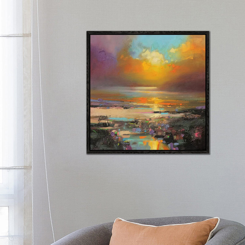 Print on Canvas, 66.04cm H x 66.04cm W x 3.81cm D, Black Floater Framed