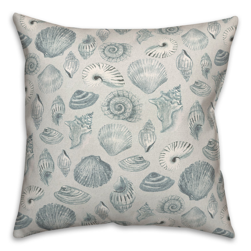 Polyester/Polyester Blend Throw Square Pillow Cover & Insert, Blue/Gray