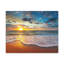 Plage, lever de soleil, mer tropicale, art mural sur toile-575282796
