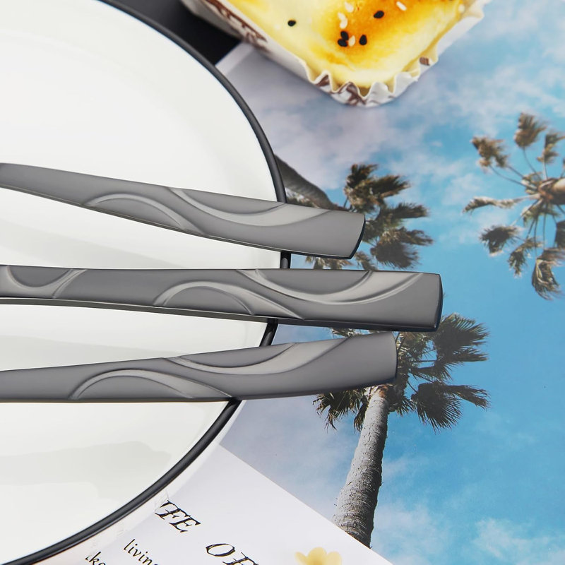 Black Silverware Set, Black