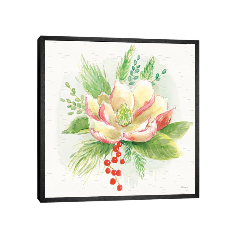 Winter Blooms V by Sue Schlabach - Gallery-Wrapped Canvas Giclée on Canvas, Black Framed, 66.04 cm H x 66.04 cm W