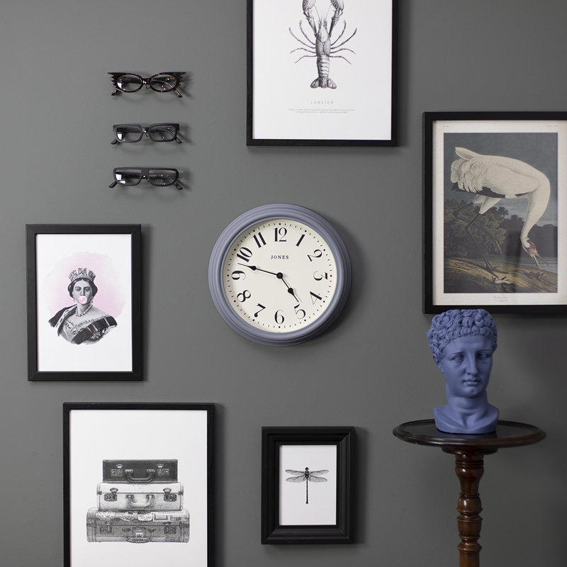 Venetian Acrylic Wall Clock, French Navy Blue