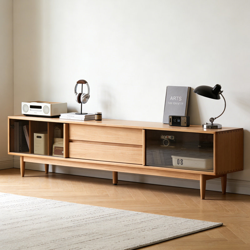 Meuble télé Modern, H 19,29 po x L 86,61 po x l 13,78 po