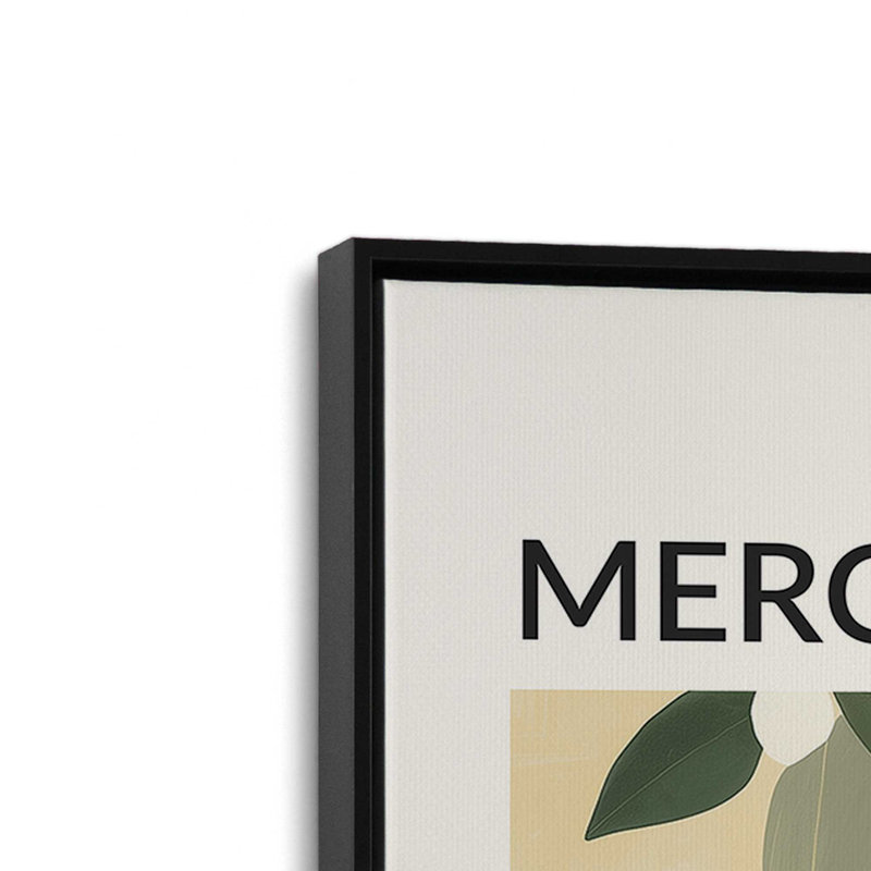 Marché aux fleurs de Barcelone, H 12,75 po x l 8,75 po, Cadre flottant noir satiné