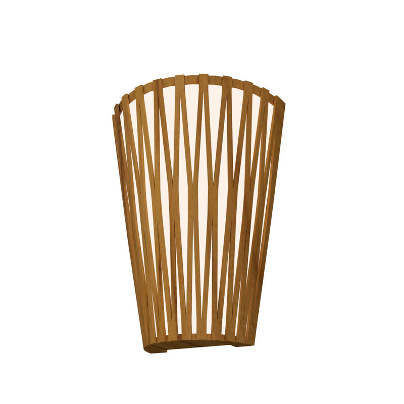 Living Hinges 1 - Light Sconce, Teak, 11.81" H x 9.84" W x 4.72" D